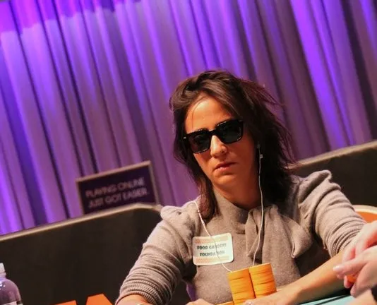 Ronit Chamani on Day 2 of the Borgata Winter Poker Open Six-Max Event