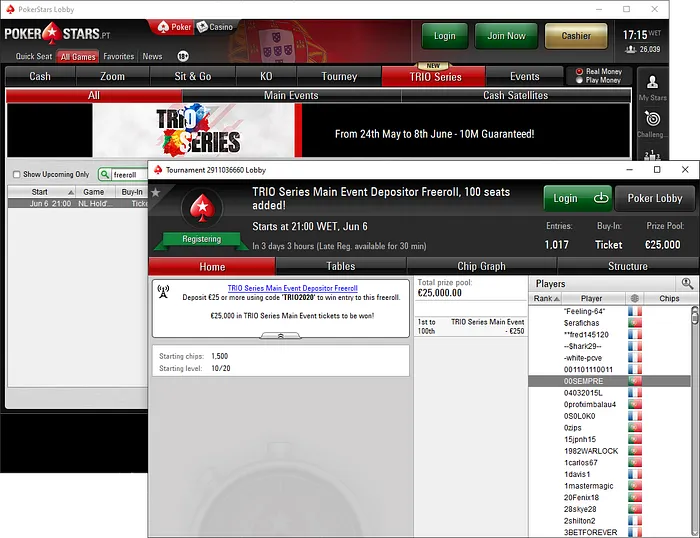 freeroll pokerstars carnaval series