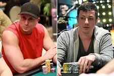 Mike Dentale (left), Tom Dwan (right)