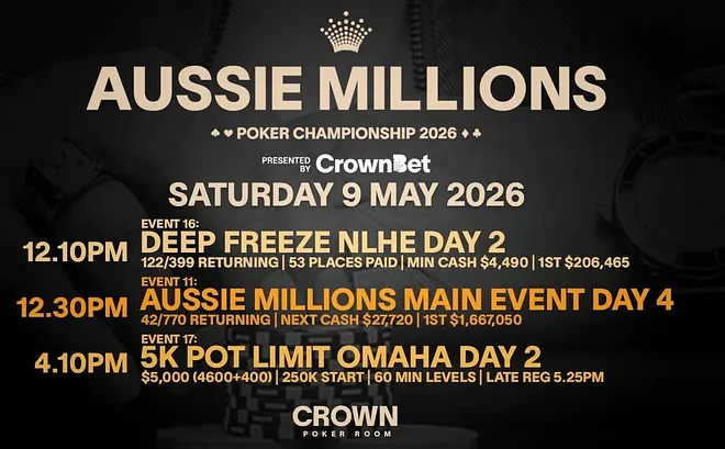 Aussie Millions Schedule