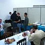 Jogadores se servindo do jantar - 1ª Etapa 40k Clube 9 de Julho Holdem 2008