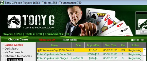 Hoje às 21:30, ,500 PokerNews Cup Freeroll na Tony G Poker 101