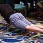 Mike McDonald does push-ups to win a bet
