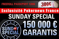 PokerStars.fr : Freeroll 1.200€ pour le Sunday Special Vegas