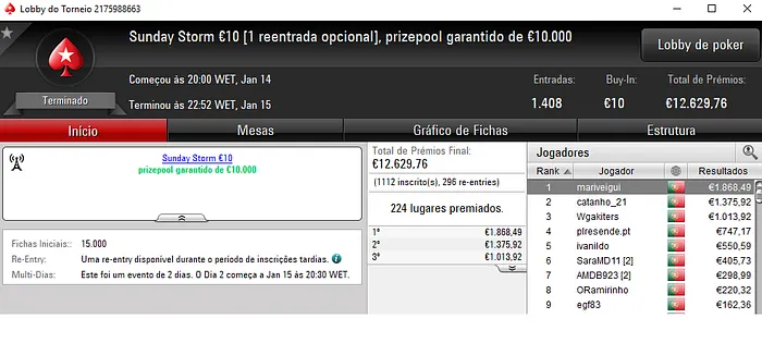 Sagnol21 Conquista Sunday Special €100 e mariveigui o Sunday Storm €10 102