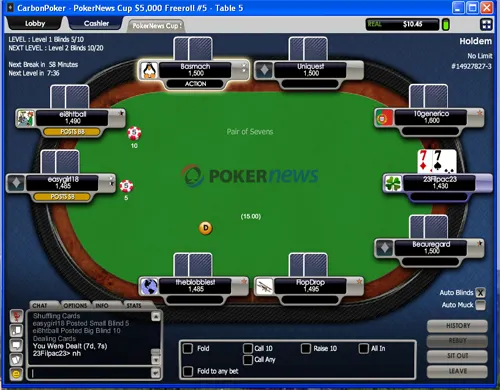 Torneio Natal Forum PokerNews - Carbon Poker 20 Dezembro $1,000.00 Adicionados 0001