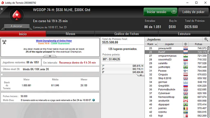 WCOOP 2017: João "Naza114" Vieira 16º no Evento #66-Low & Mais 102