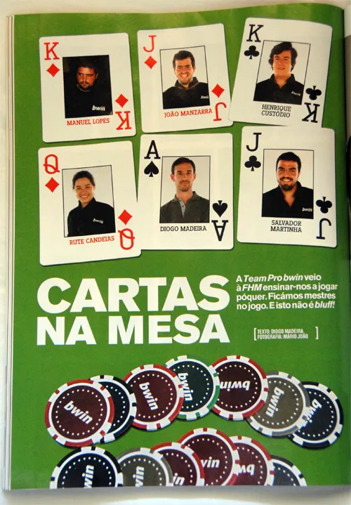 Jogadores Equipa Bwin Poker Entrevistados na FHM 101
