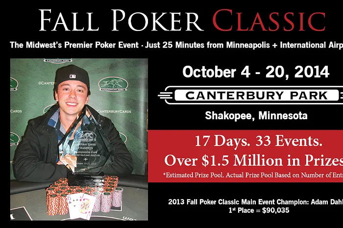 Fall Poker Classic Set to Start at Canterbury Park 0001