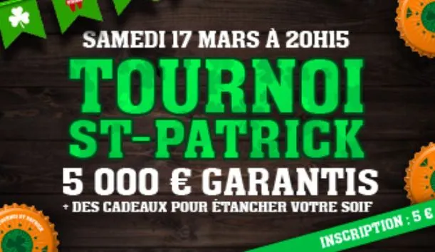 Winamax : 5000€ garantis pour la Saint-Patrick 0001