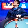 Rocco Palumbo casts his eyes upward as he catches his breathe after winning a WSOP Gold Bracelet
