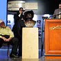 Jack Effel reveals a bust of ten-time WSOP bracelet winner Doyle Brunson