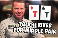 Decisão difícil no river com par médio