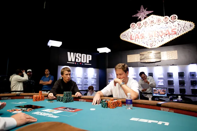 Vladimir Mefodichev and Neil Willerson Playing Heads Up for the Braclet