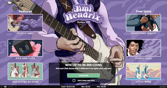 Jimi Hendrix  Free Online Slots With Bonus Games