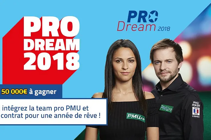 PRODream 2018 : Un contrat de 50.000€ à gagner sur PMU Poker 0001