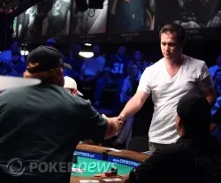 Eugene Katchalov - 39th Place shaking hands with Darvin Moon