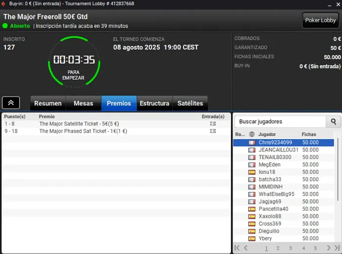 Un Freeroll en PartyPoker.es