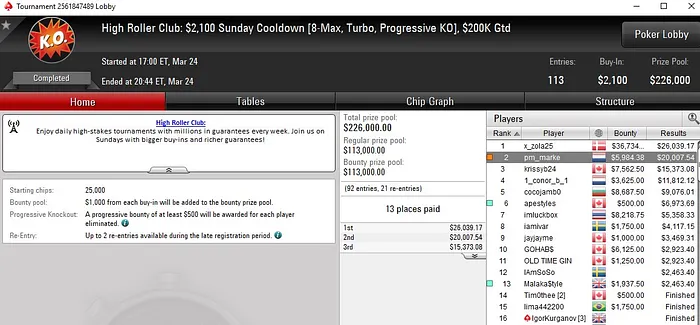 Lobby de poker da PokerStars