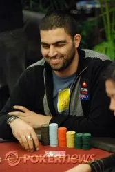 Overwhelming chip leader, Emad Tahtouh