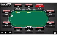 The WPT GTO Trainer has over 1 billion unique solved flops, turns and rivers that are fully playable