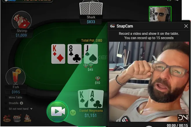 GGPoker SnapCam Daniel Negreanu