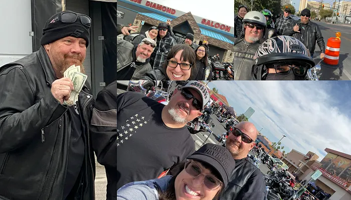 Jim Weger and his biker family