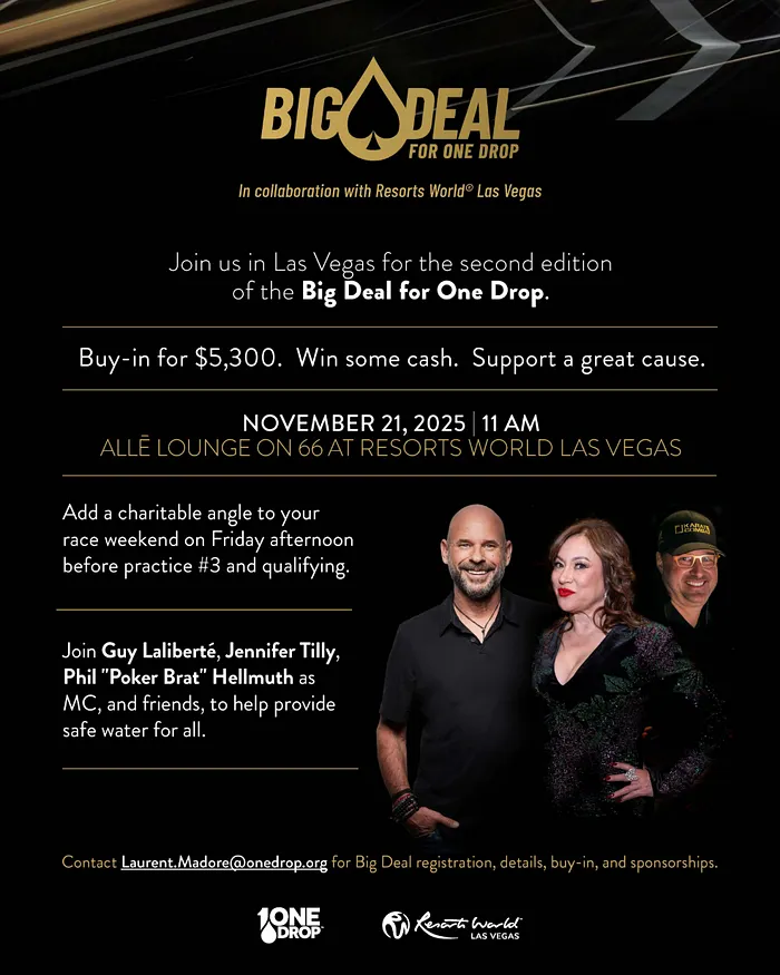 Big Deal for One Drop Returns to Las Vegas During F1 Race Week 2025 101