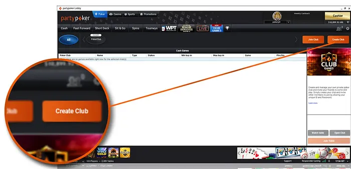 Club Games en PartyPoker.es