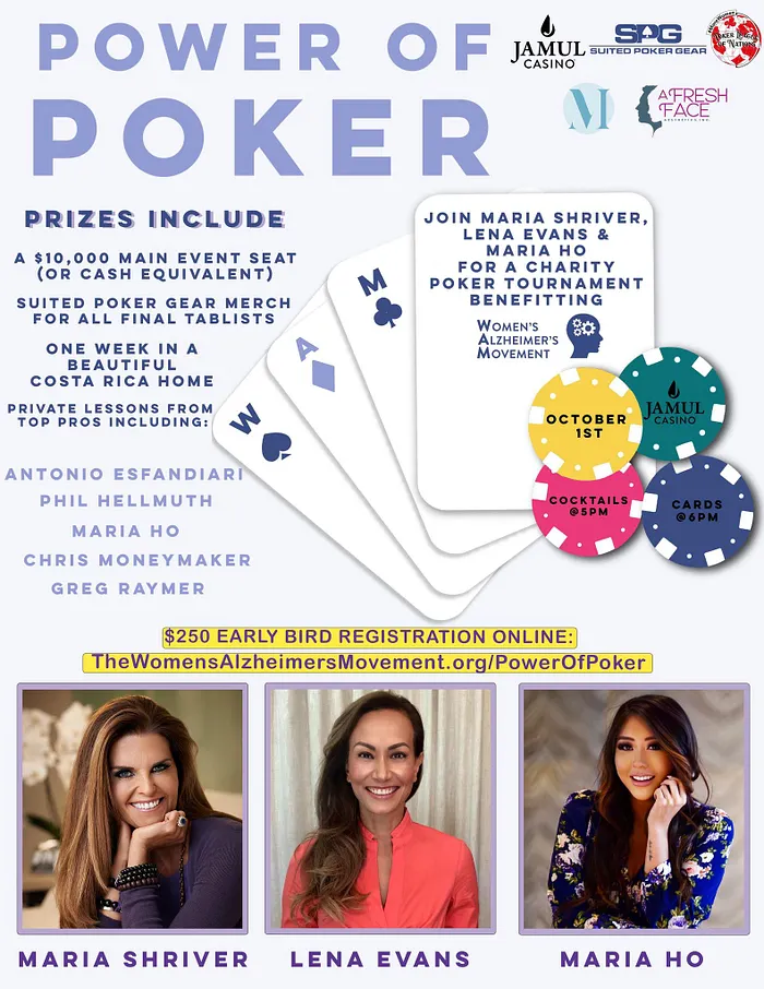 maria shriver charity poker