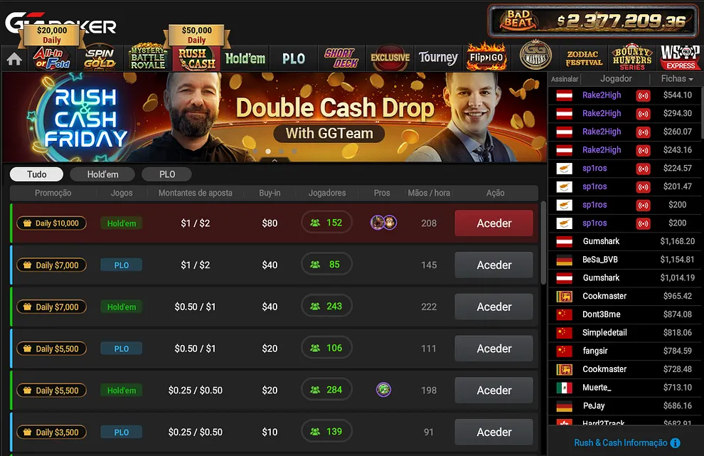 cash game rush ggpoker