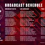2020 WCOOP Broadcast Schedule