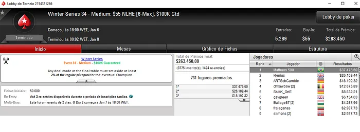 Winter Series: Mathaus 500 Crava Evento #34 Medium (,476) & Mais 105