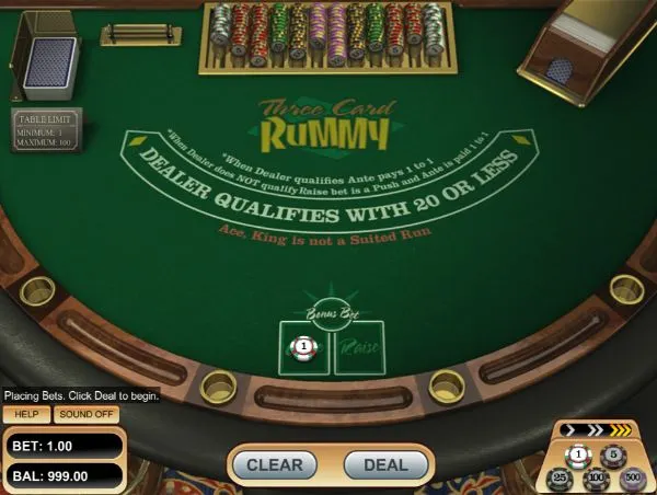how to play rummy online: ante bet