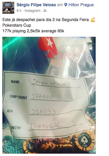 EPT Praga: Sérgio Veloso no Dia 2 da PokerStars Cup, Já ITM! 101
