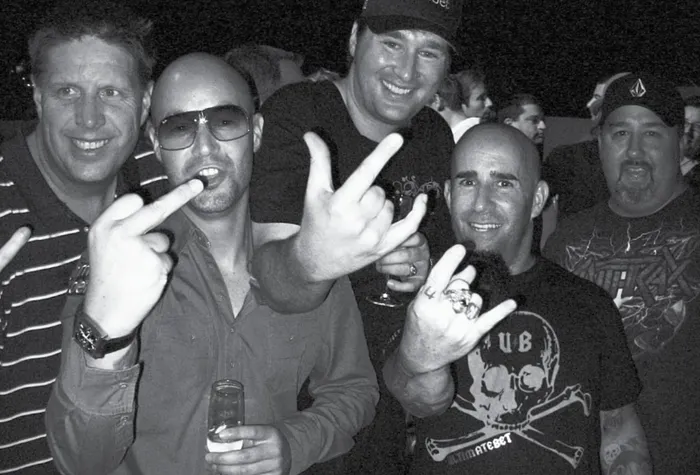 Left to Right: Mark Kroon, Will Griffiths, Phil Hellmuth Scott Ian, Gary DeBernardi (Courtesy Scott Ian)