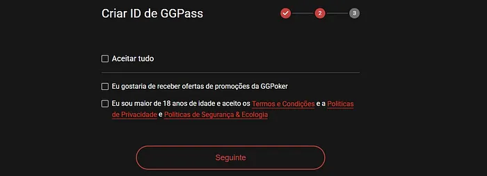 Aceitar termos e condições GGPoker