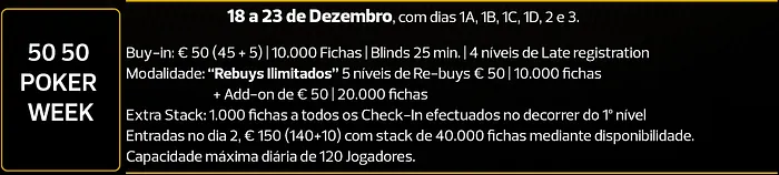 Rui Amaral Comanda Dia 1B da 50/50 Poker Week no Casino Espinho 101