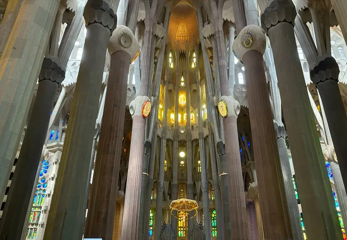 The inside of Sagrada Familia 