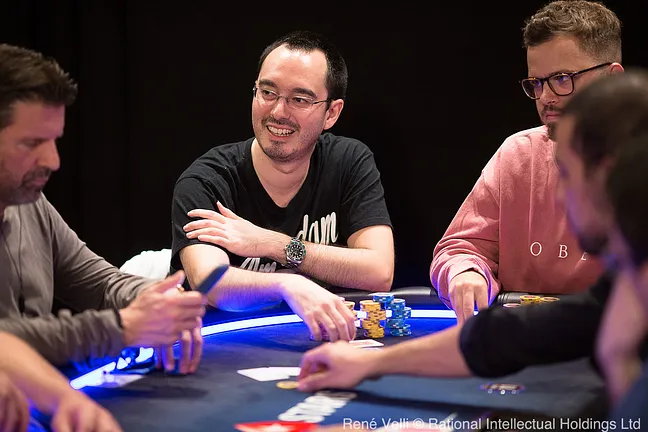 William Kassouf in action earlier at EPT Barcelona