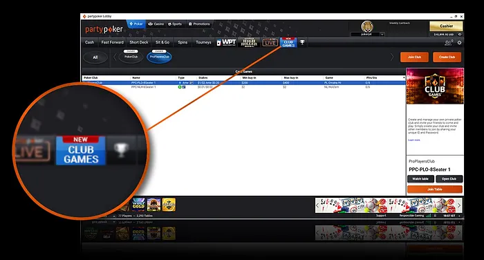 Club games do partypoker