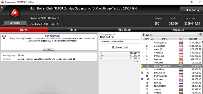 Lobby de poker do PokerStars