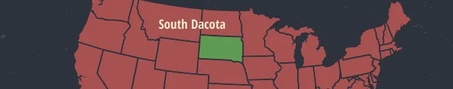 South Dacota Online Poker Map