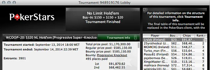 Diário WCOOP - juny_guitar no Dia 2 do Evento #24 & 4 Lusos no Dia 2 do #22 104