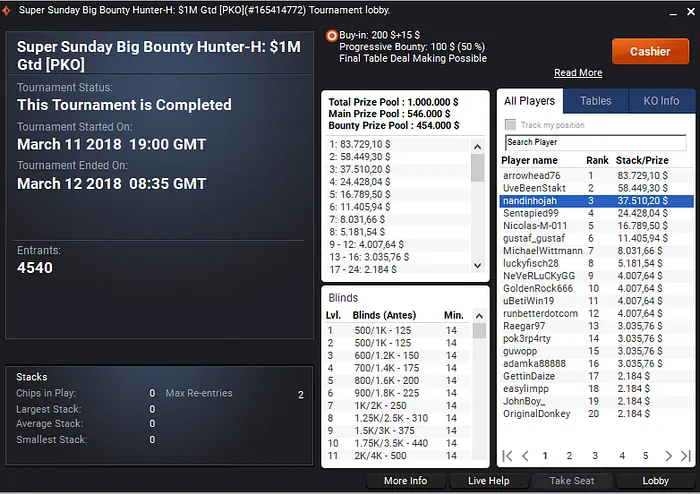 Rafael Moraes Crava Sunday Warm Up-HR do partypoker (,909) & Mais 102