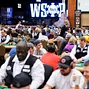 Players in Event 45 pack the Pavilion Room