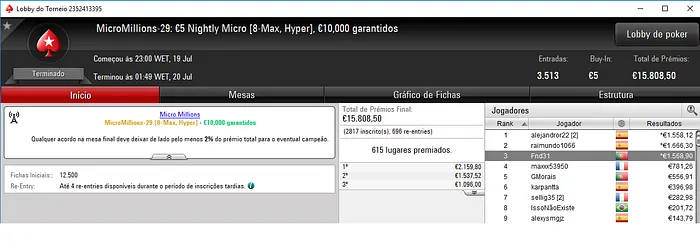 OmletM Conquista a Medalha de Ouro na Série MicroMillions & Mais 103