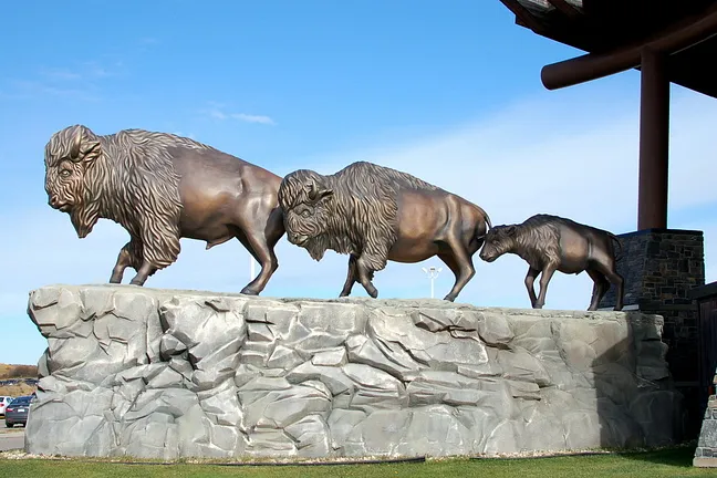 Bison Sculpture at Entrance to Dakota Dunes Casino