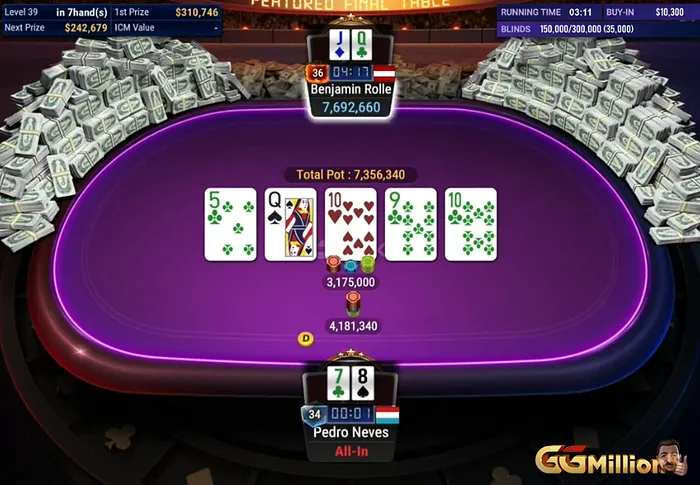 Mão Final Pedro Neves GGMillion$