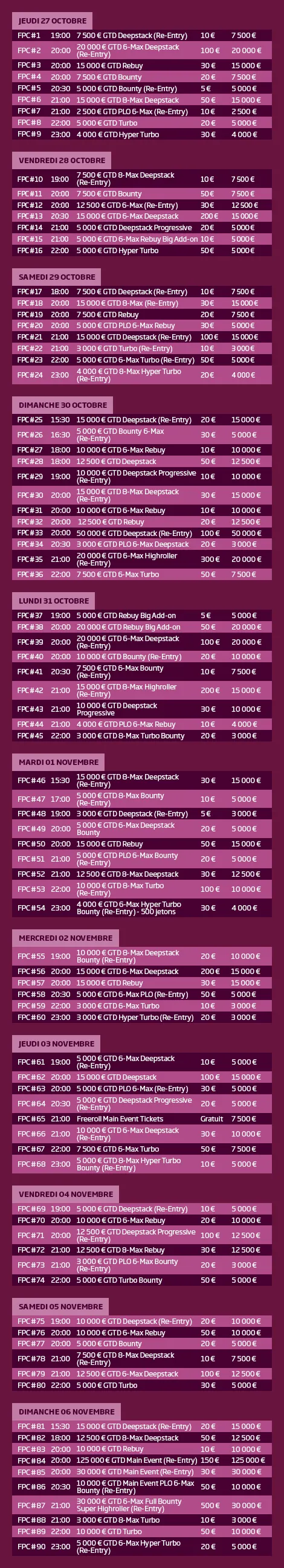 French Poker Championship : Le programme complet du festival online de PMU 102